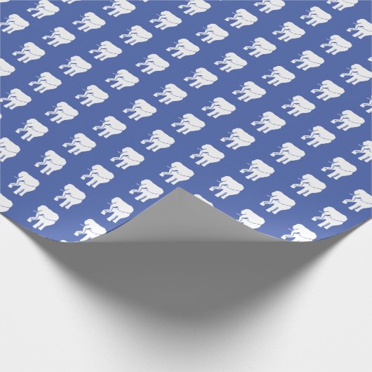 Cute White Elephant Gift Exchange-kerstspel Cadeaupapier (Hoek)