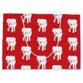 Cute White Elephant Gift Exchange-kerstspel Groot Cadeauzakje (Achterkant)