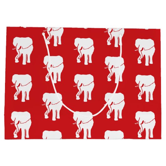 Cute White Elephant Gift Exchange-kerstspel Groot Cadeauzakje (Achterkant)