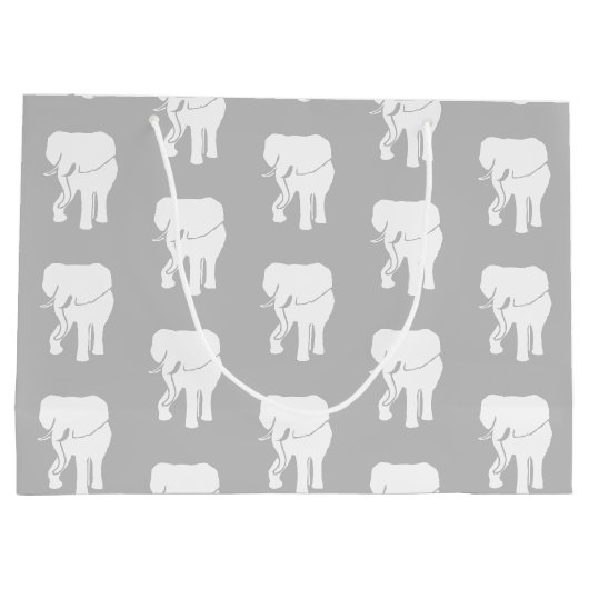 Cute White Elephant Gift Exchange-kerstspel Groot Cadeauzakje (Achterkant)