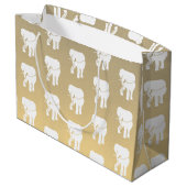 Cute White Elephant Gift Exchange-kerstspel L Groot Cadeauzakje (Achterkant Gekanteld)