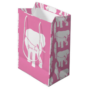 Cute White Elephant Gift Exchange-kerstspel M Medium Cadeauzakje