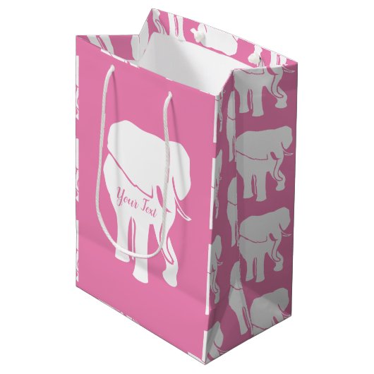 Cute White Elephant Gift Exchange-kerstspel M Medium Cadeauzakje (Voorkant Gekanteld)