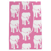 Cute White Elephant Gift Exchange-kerstspel M Medium Cadeauzakje (Achterkant)