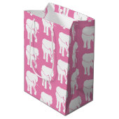 Cute White Elephant Gift Exchange-kerstspel M Medium Cadeauzakje (Achterkant Gekanteld)