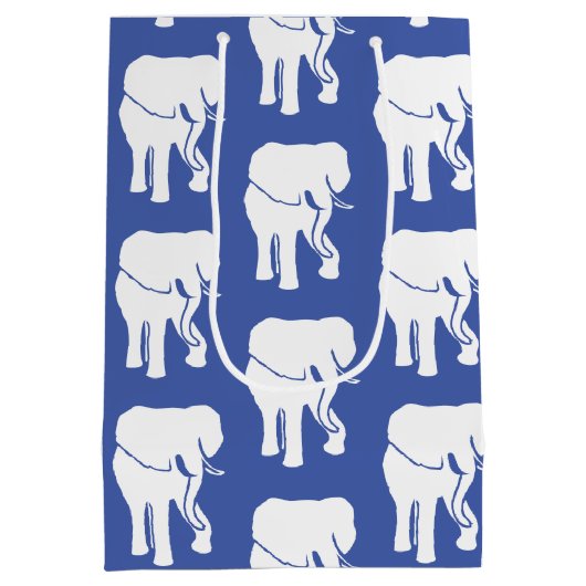 Cute White Elephant Gift Exchange-kerstspel Medium Cadeauzakje (Achterkant)