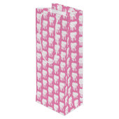 Cute White Elephant Gift Exchange-kerstspel W Wijn Cadeautas (Achterkant Gekanteld)