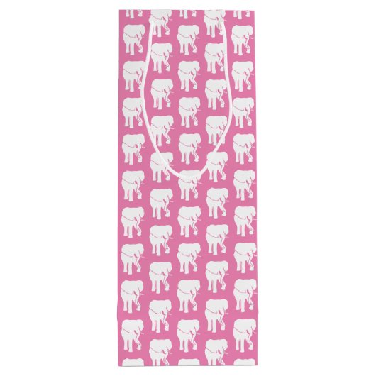 Cute White Elephant Gift Exchange-kerstspel W Wijn Cadeautas (Achterkant)