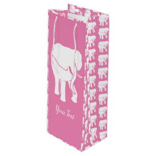 Cute White Elephant Gift Exchange-kerstspel W Wijn Cadeautas