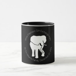 Cute White Elephant Gift Exchange Party Souvenir Mok