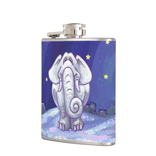 Cute White Elephant Gift Heupfles (Links)