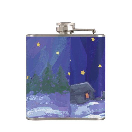 Cute White Elephant Gift Heupfles (Achterkant)