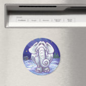 Cute White Elephant Gift Magneet (Insitu (Vaatwasser))