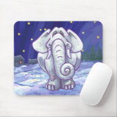 Cute White Elephant Gift Muismat (Met muis)