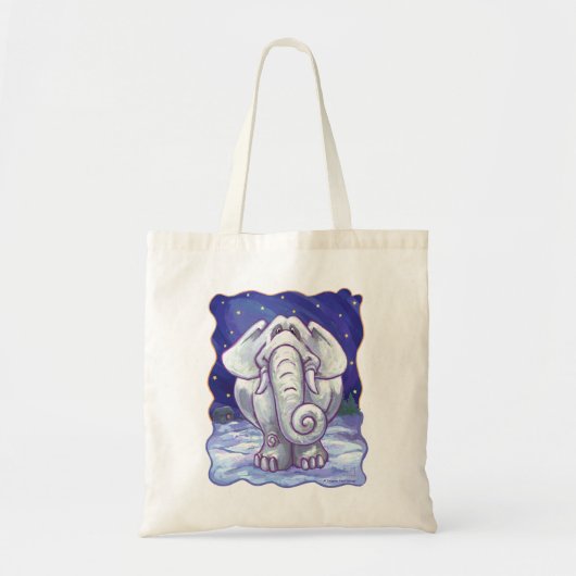 Cute White Elephant Gift Tote Bag (Voorkant)