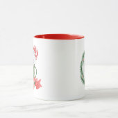 Cute White Elephant in Green Kerstmis Mok (Midden)