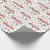 Cute White Elephant | Kerstmis Cadeaupapier (Hoek)