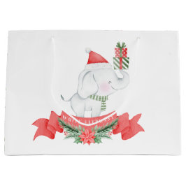 Cute White Elephant | Kerstmis Groot Cadeauzakje