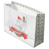 Cute White Elephant | Kerstmis Groot Cadeauzakje (Voorkant Gekanteld)