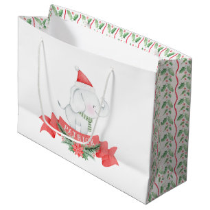Cute White Elephant   Kerstmis Groot Cadeauzakje