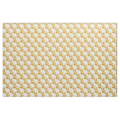 Cute White Elephants Pattern on mustard Stof (Yard (91,4 cm))