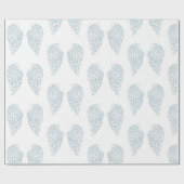 Cute White en Blue Angel Wings Cadeaupapier (Vlak)