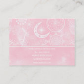 Cute White en Roze Dreamweaver Feathers Mandala Visitekaartje (Achterkant)