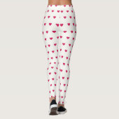 Cute White en Roze Heart Leggings (Achterkant)