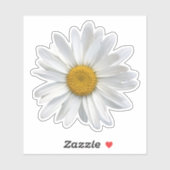 Cute White en Yellow Daisy Floral Sticker (Vel)
