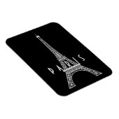 Cute white France Paris Eiffeltoren Magneet (Rechterzijde)
