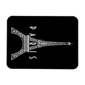 Cute white France Paris Eiffeltoren Magneet (Horizontaal)