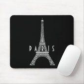 Cute white France Paris Eiffeltoren Muismat (Met muis)