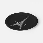 Cute white France Paris Eiffeltoren Papieren Bordje (Gekanteld)