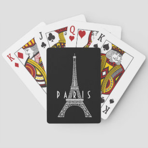 Cute white France Paris Eiffeltoren Pokerkaarten