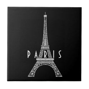 Cute white France Paris Eiffeltoren Tegeltje
