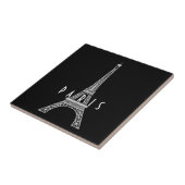 Cute white France Paris Eiffeltoren Tegeltje (Zijkant)