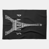 Cute white France Paris Eiffeltoren Theedoek (Horizontaal)