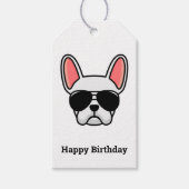 Cute White French Bulldog Gift Labels Cadeaulabel (Voorkant)