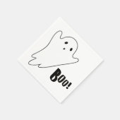 Cute white geest zegt BOO Servet (Hoek)