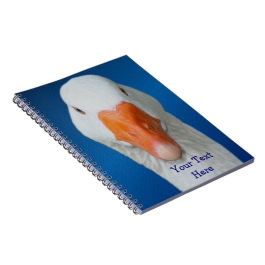 Cute White Goose Personalized Notitieboek (Rechterzijde)