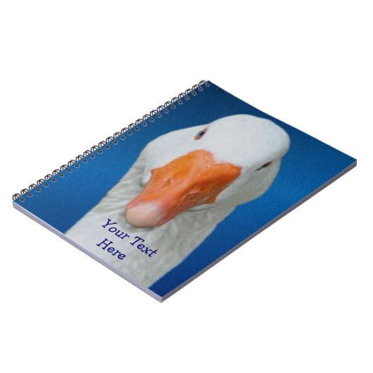 Cute White Goose Personalized Notitieboek (Linkerzijde)