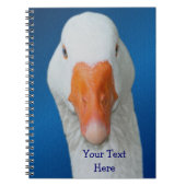 Cute White Goose Personalized Notitieboek (Voorkant)