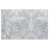 Cute White & Gray Dreamweaver Feathers Mandala Stof (Fat Quarter)