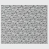 Cute white grijs achtergrondontwerp cadeaupapier (Vlak)