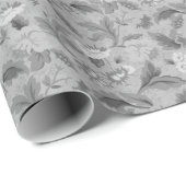 Cute white grijs achtergrondontwerp cadeaupapier (Rol Hoek)