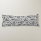 Cute white grijs achtergrondontwerp lichaamskussen (Achterkant)