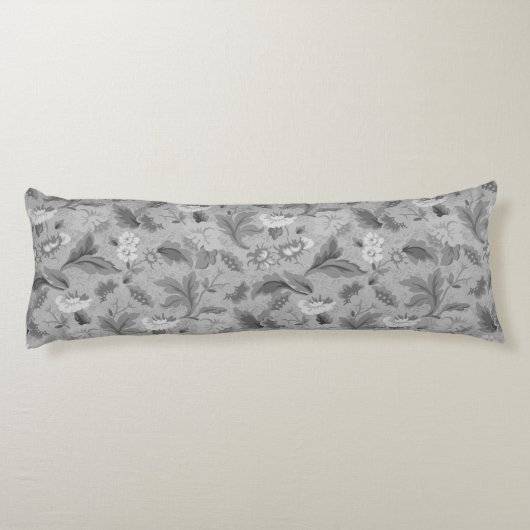 Cute white grijs achtergrondontwerp lichaamskussen (Achterkant)