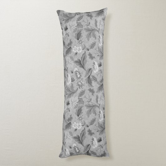 Cute white grijs achtergrondontwerp lichaamskussen (Achterkant (Verticaal))