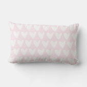 Cute White Hearts Pattern Blush Pink Nursery Kussen (Achterkant)