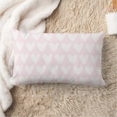 Cute White Hearts Pattern Blush Pink Nursery Kussen (Deken)